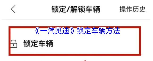 《奥迪出行》锁定车辆的技巧与步骤
