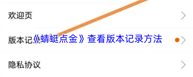 《蜻蜓点金》查看游戏更新历史的步骤